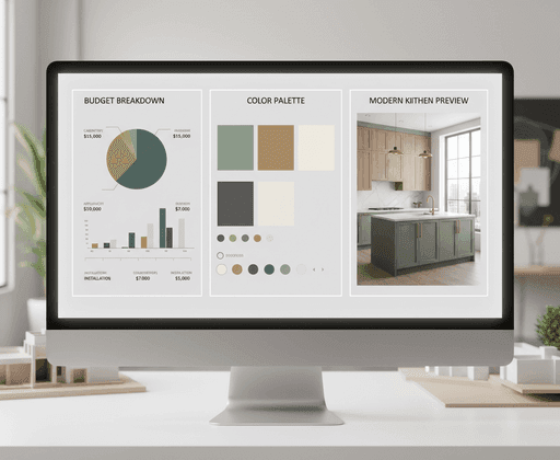 Kitchen remodel plan with cost estimates